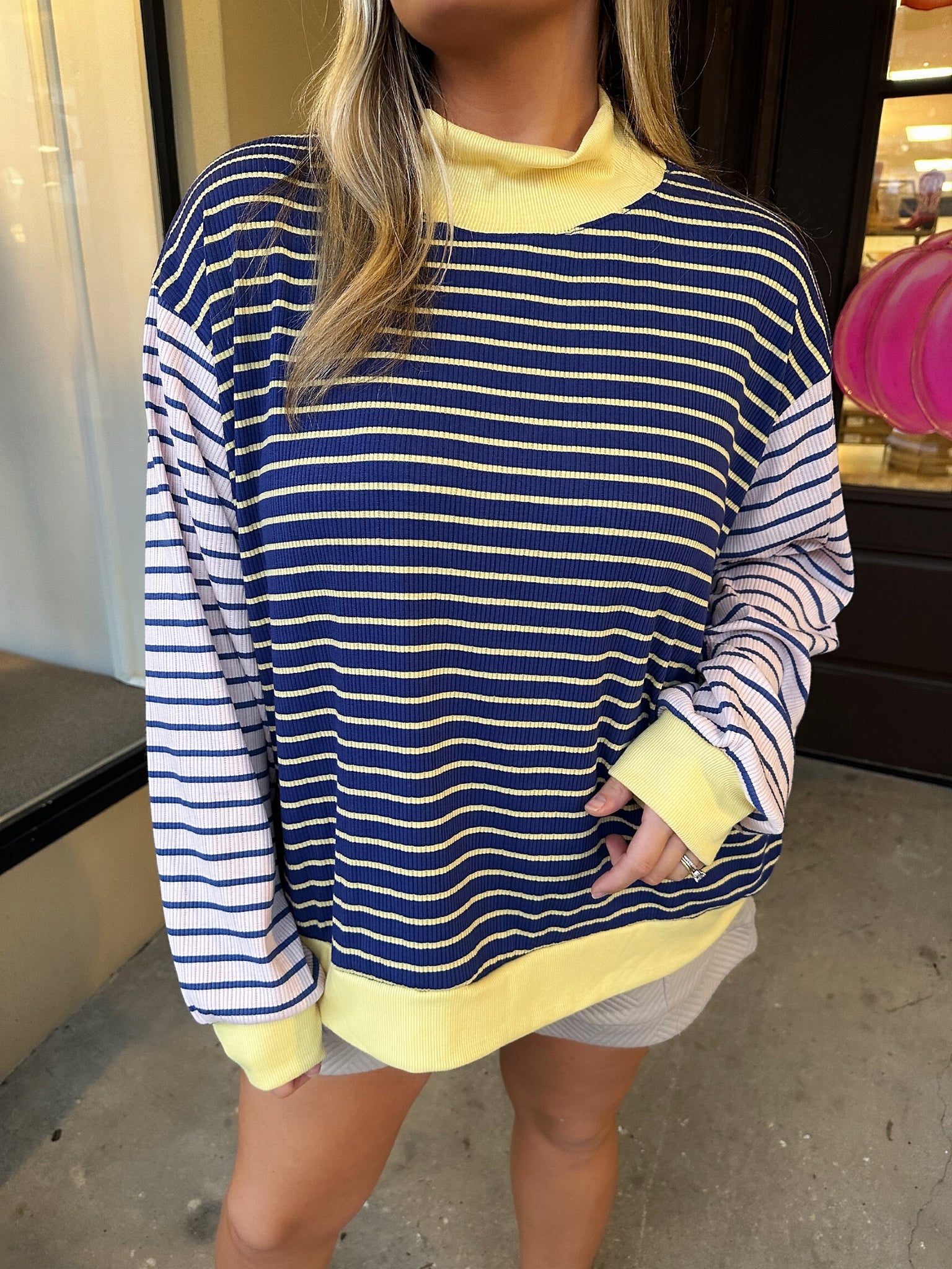 tayler mock neck pullover