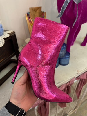 mia mardi boot - metallic pink