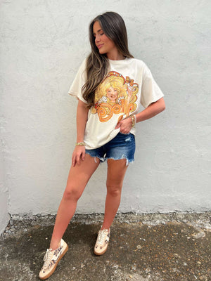 LivyLu Dolly Parton 80s tune thrifted tee