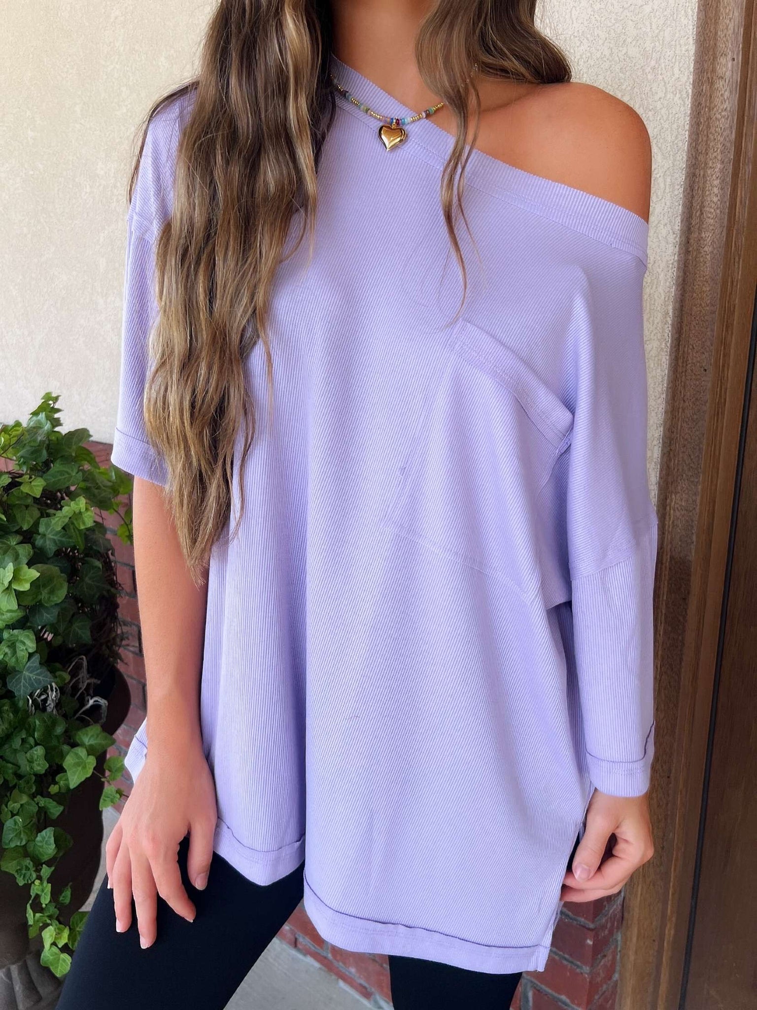 boyfriend tee - lilac