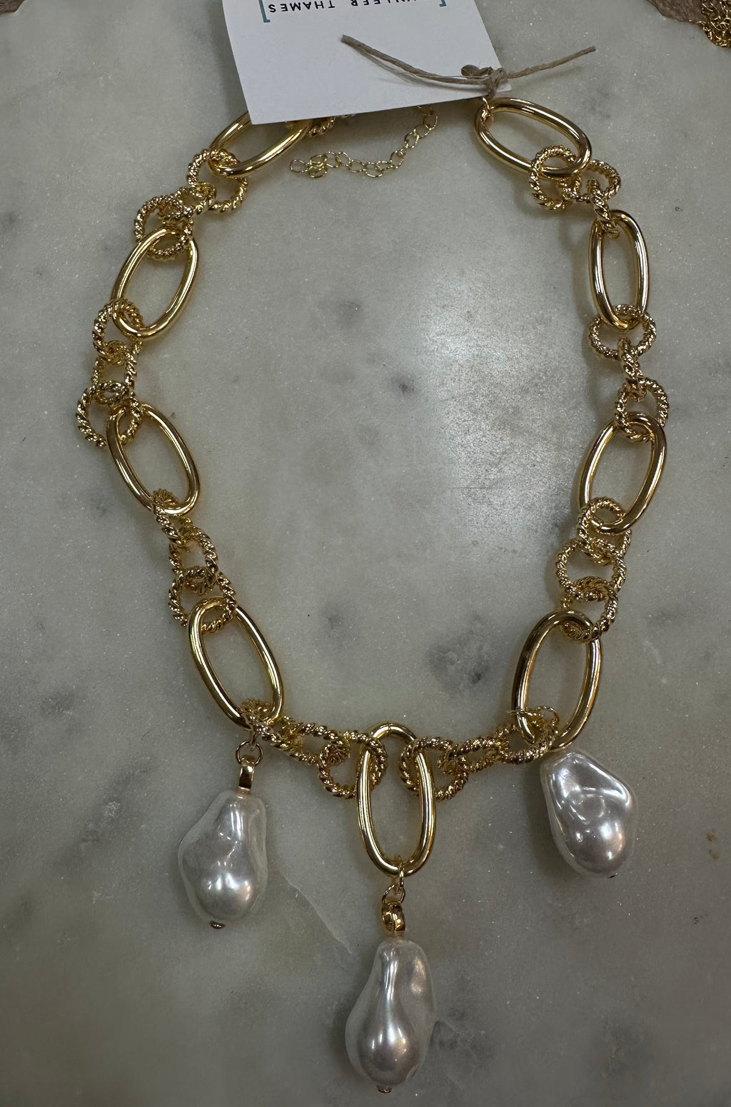 JTO pearl charm necklace