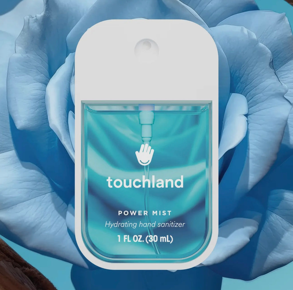 touchland blue sandalwood power mist hydrating hand sanitizer