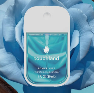touchland blue sandalwood power mist hydrating hand sanitizer