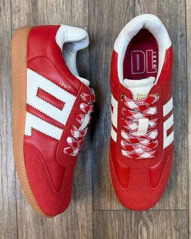 dirty laundry trackstar sneaker in red