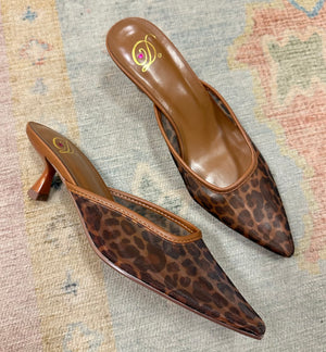 leopard kitten heel