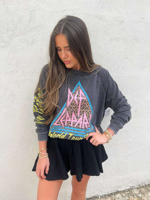 Recycled Karma Def Leppard world tour burnout sweatshirt