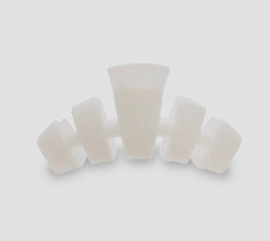 teleties classic hair clip - medium (coconut white)