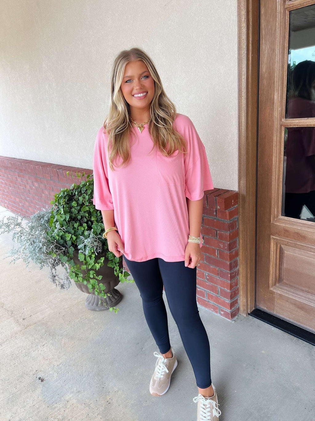 boyfriend tee - coral