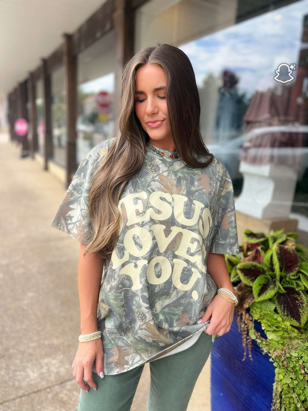 Jesus loves you camo tee