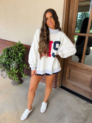 reversible mock-neck sweatshirt (MS/Mississippi)