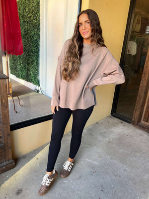 scuba pullover in mocha