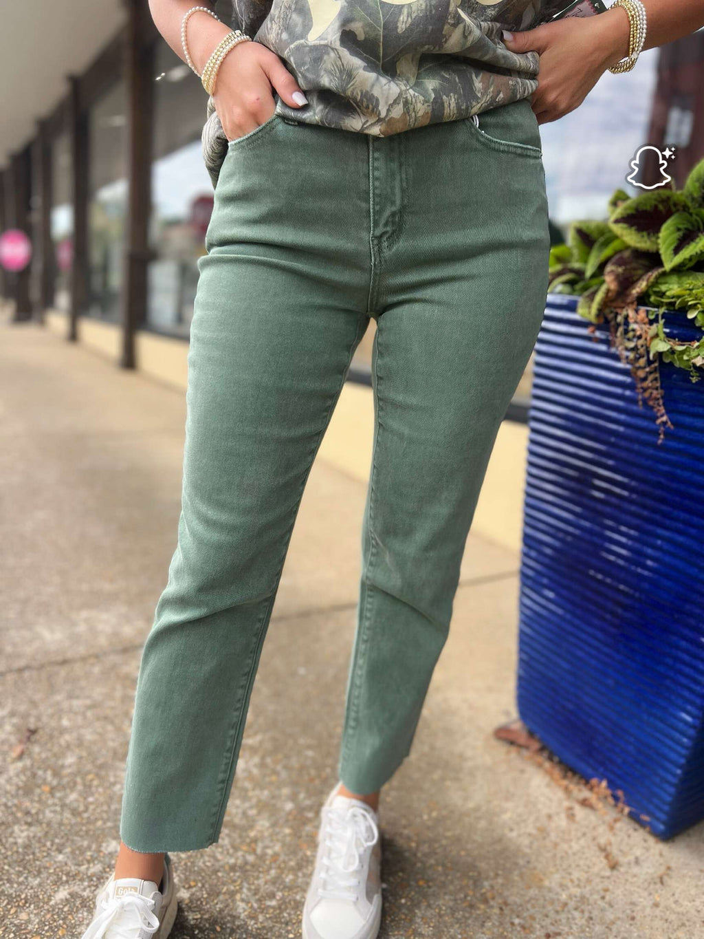 layton straight leg in Olive