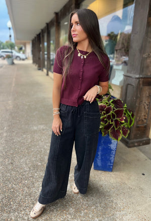 gabby sweater in burgundy