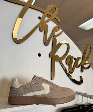 remus sneaker - taupe raffia