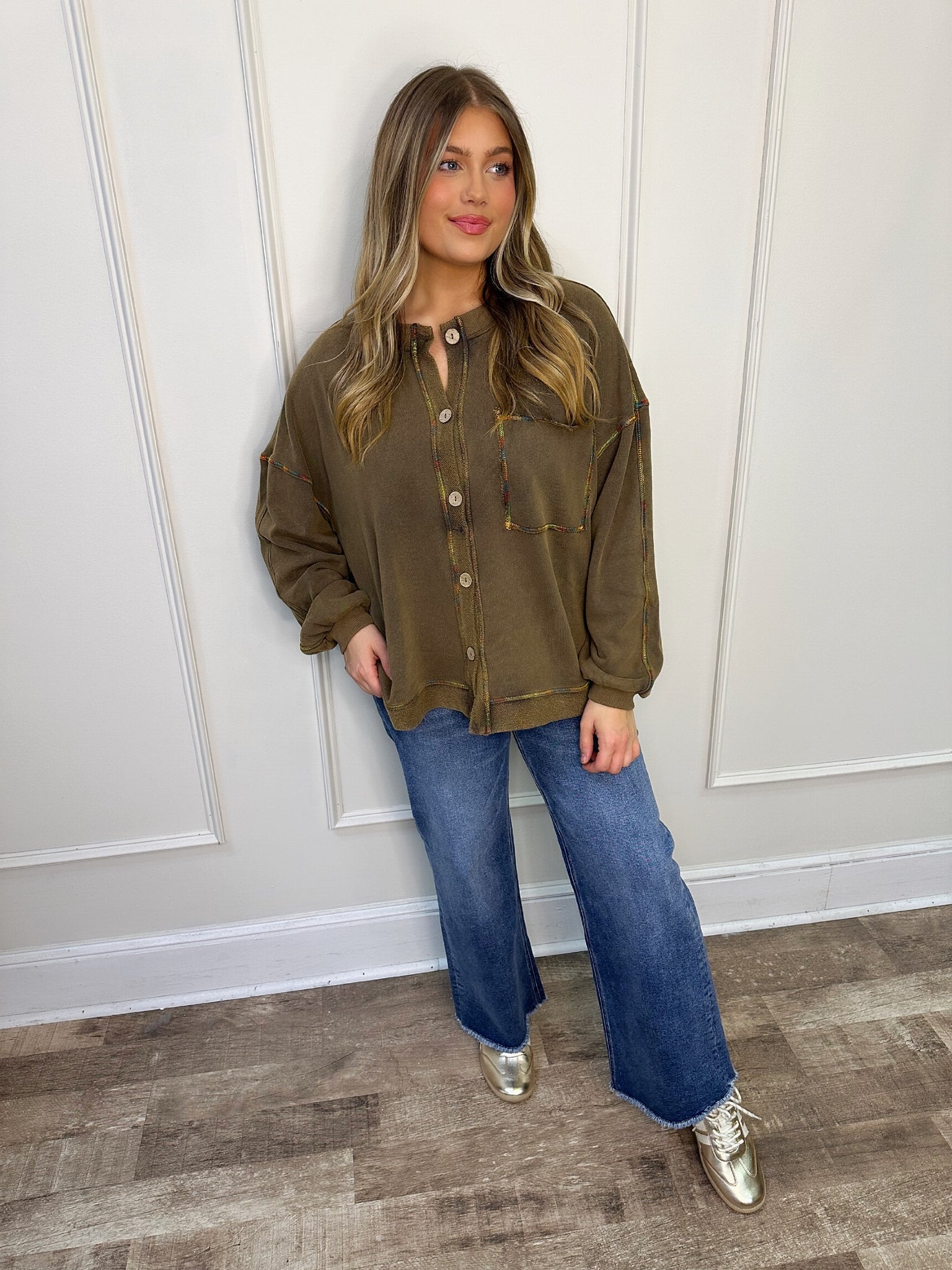 etta terry knit cardigan