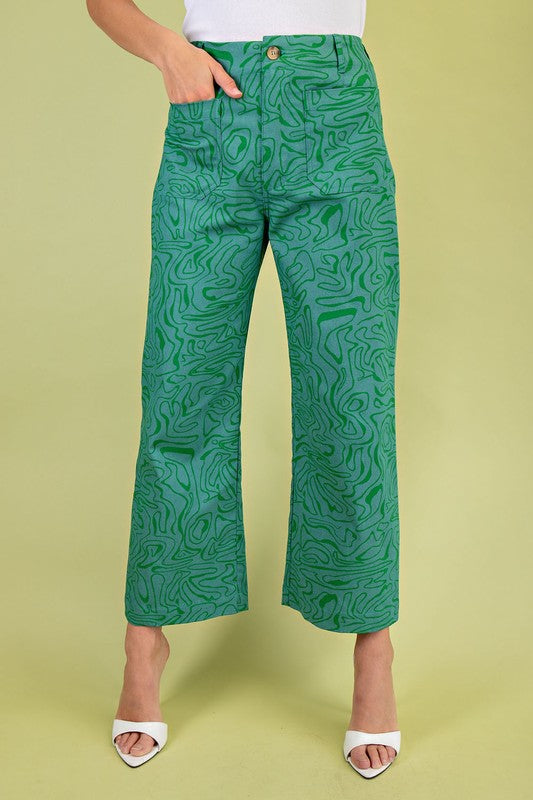 lindsy retro pant in green