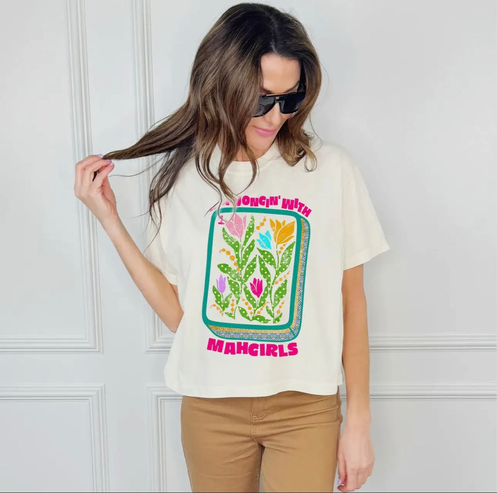 mahjongin with mahgirls tee