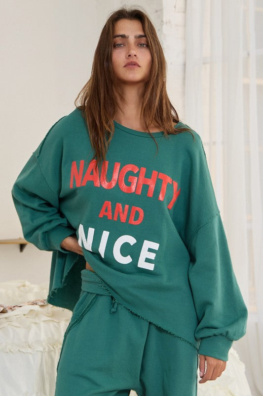 naughty and nice pullover