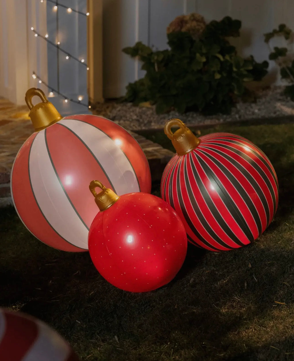 polka dot light up inflatable ornaments