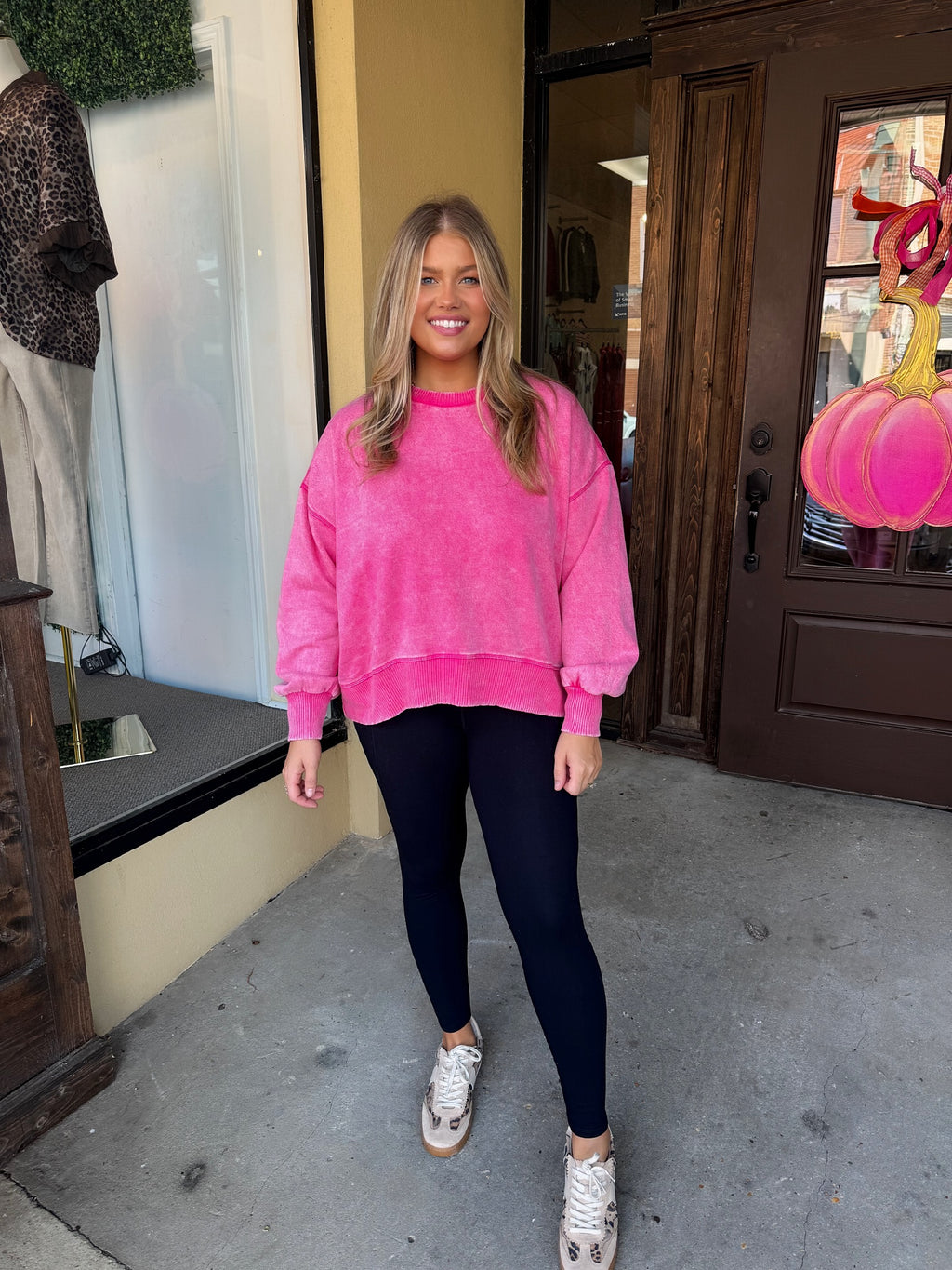 pure perfection sweatshirt in hot pink