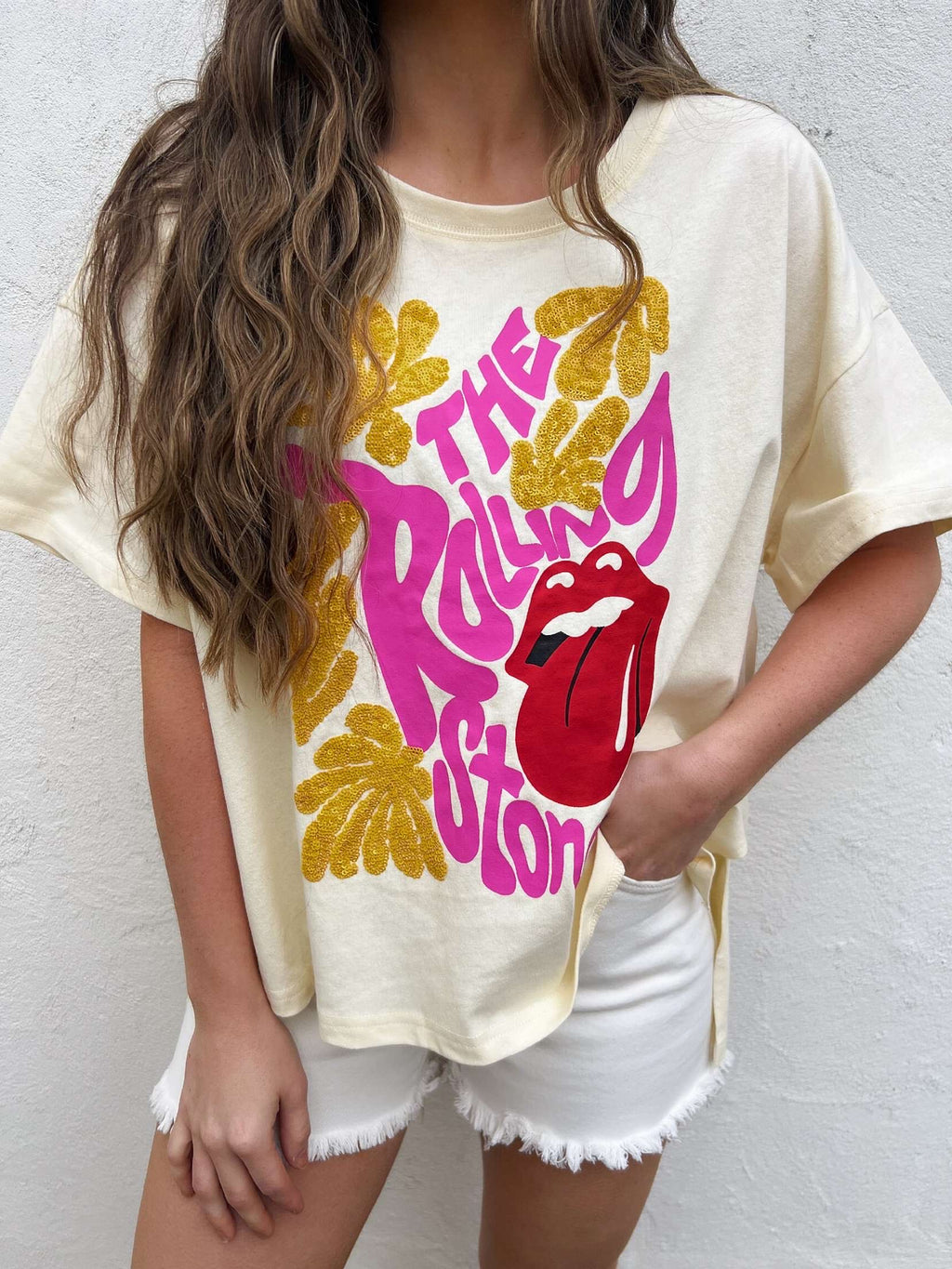 Rolling Stones tee - natural