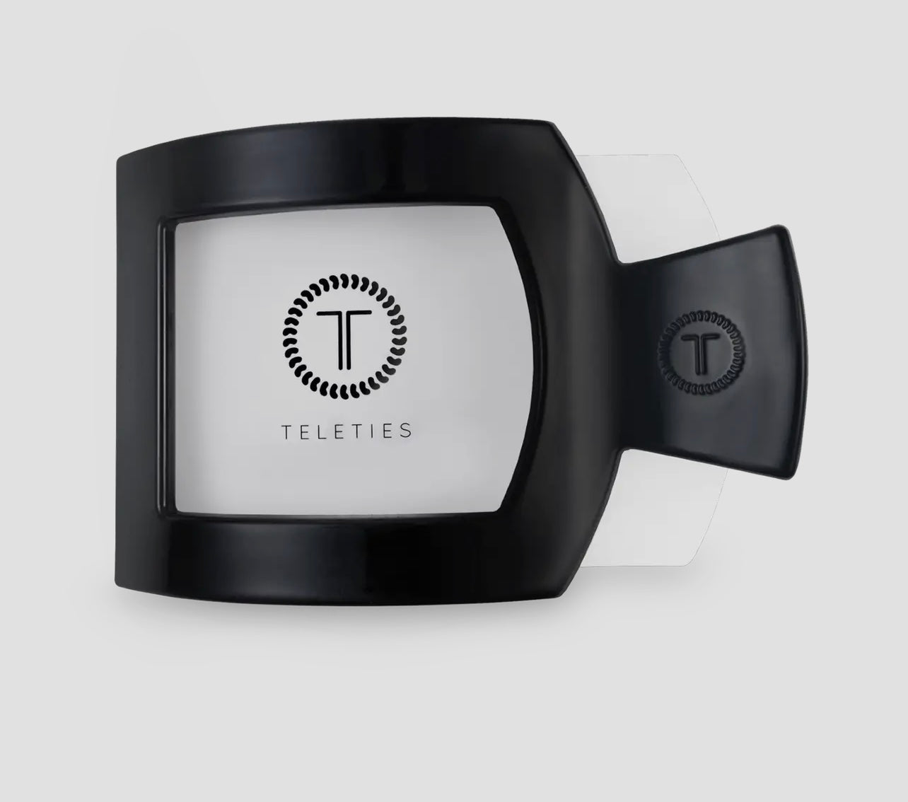 teleties square flat hair clip - large (jet black)