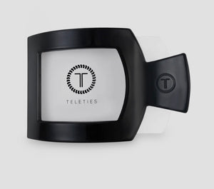 teleties square flat hair clip - large (jet black)