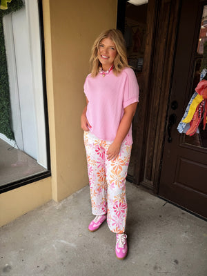 whimsical summer straight pant