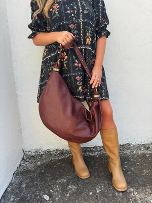 cecelia hobo bag - raisin