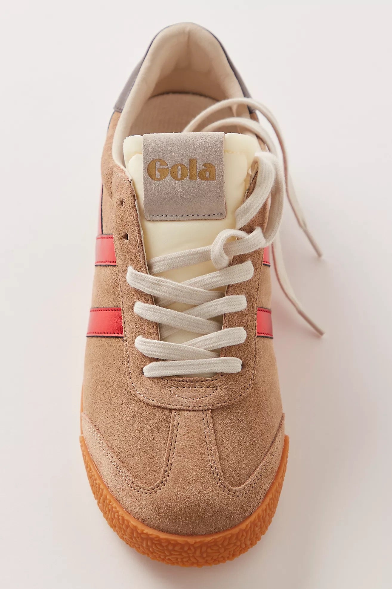 Gola glitz trainer in light caramel/red/dark brown