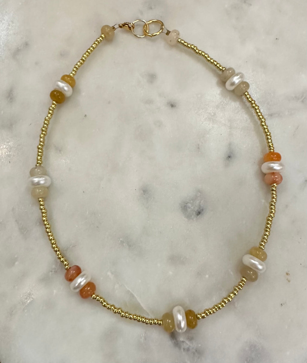 just peachy beaded necklaces