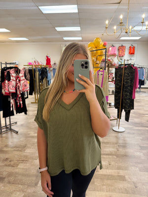 ribbed & ready top - olive