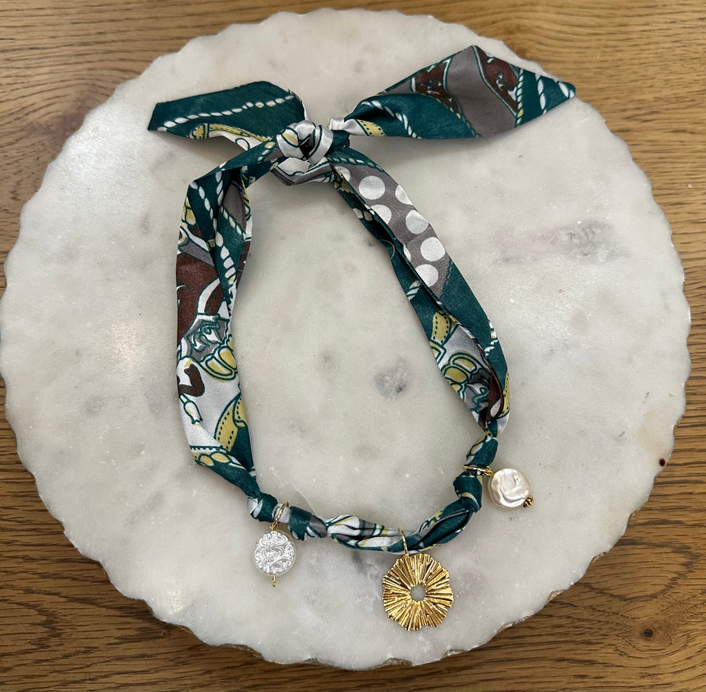 TR scarf necklace #184