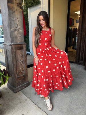 lydia polka dot maxi