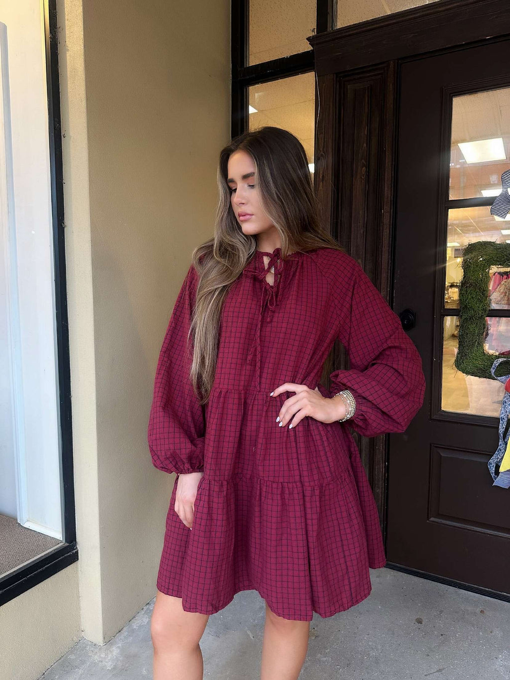 dallas dress - burgundy