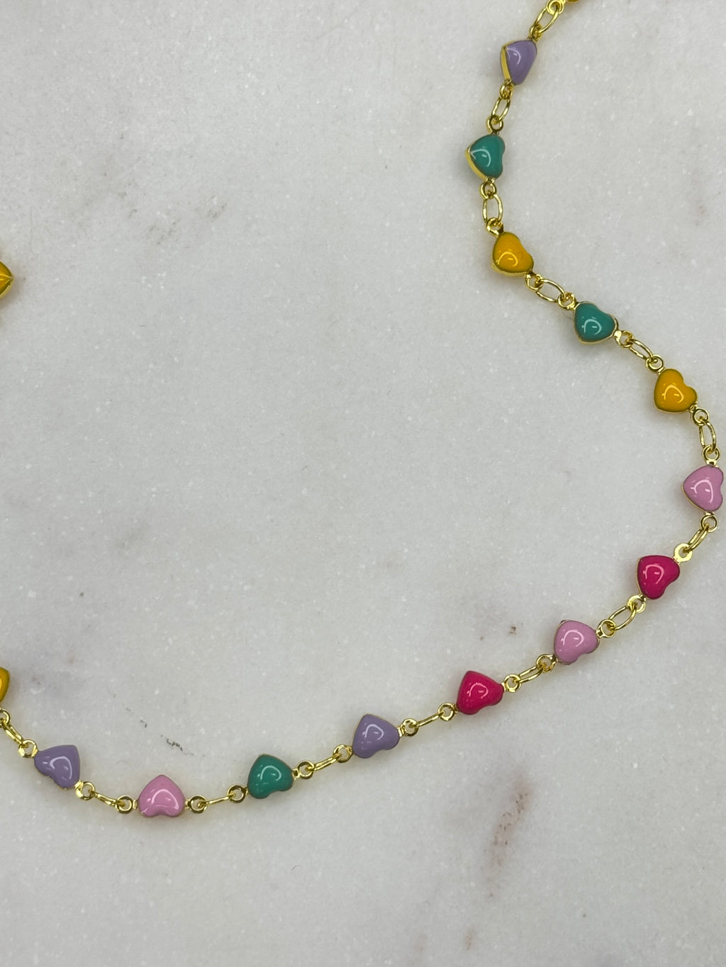 jto #9 colorful heart necklace