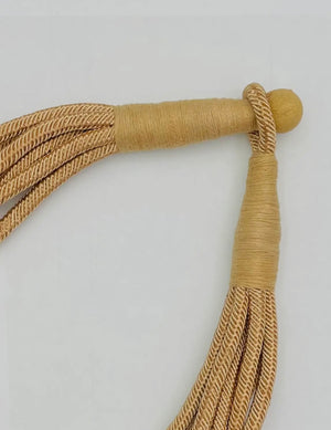 tan slub 8-strand necklace - 242