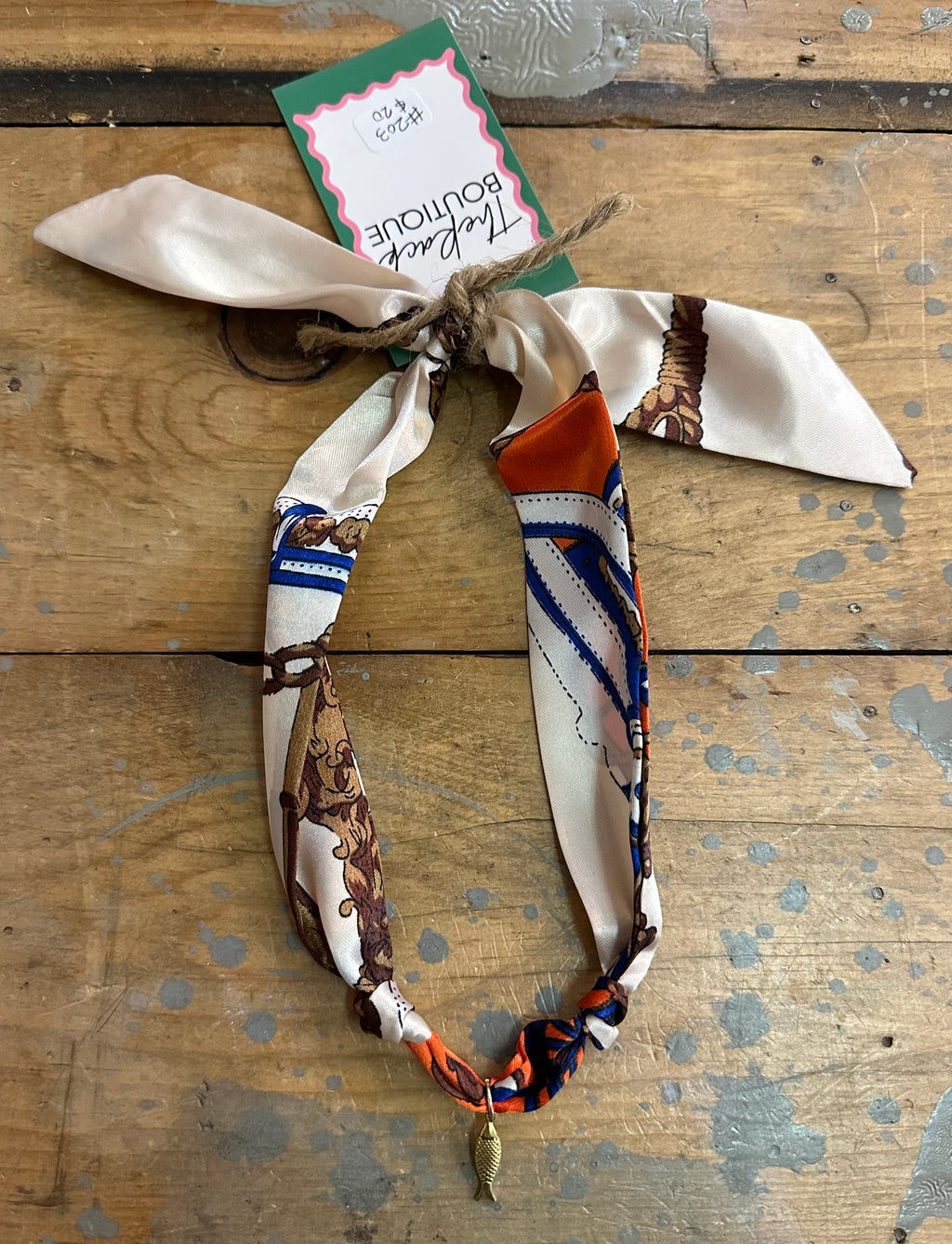 TR scarf necklace #203