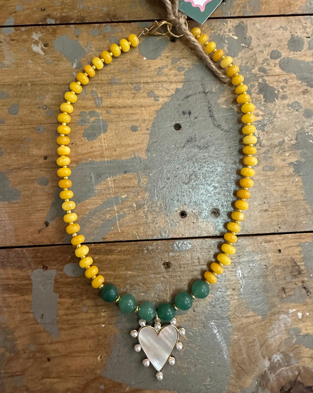 hart beaded necklace