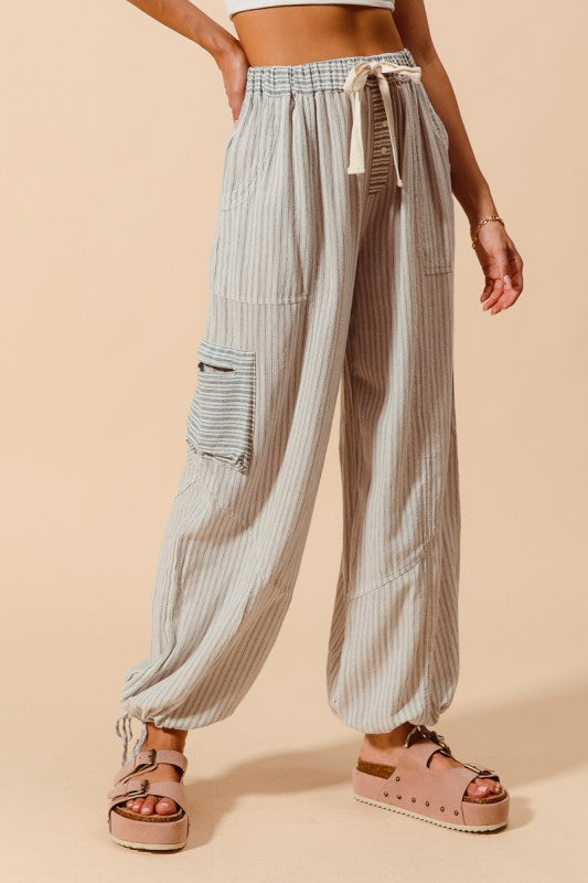 romy striped balloon pant