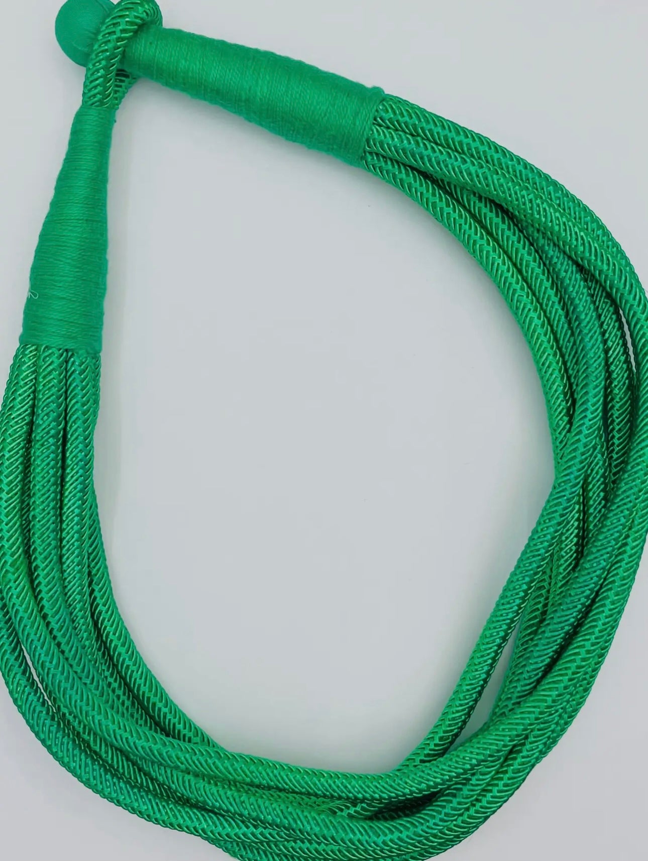 kelly green slub 8-strand necklace - 242