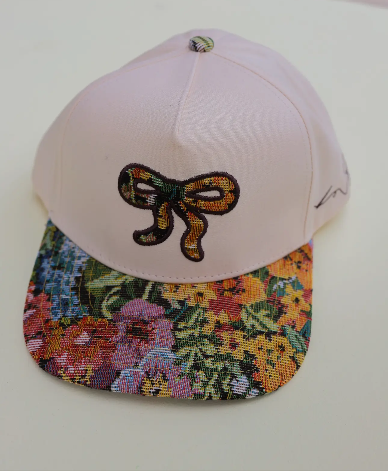 grandma bow trucker hat