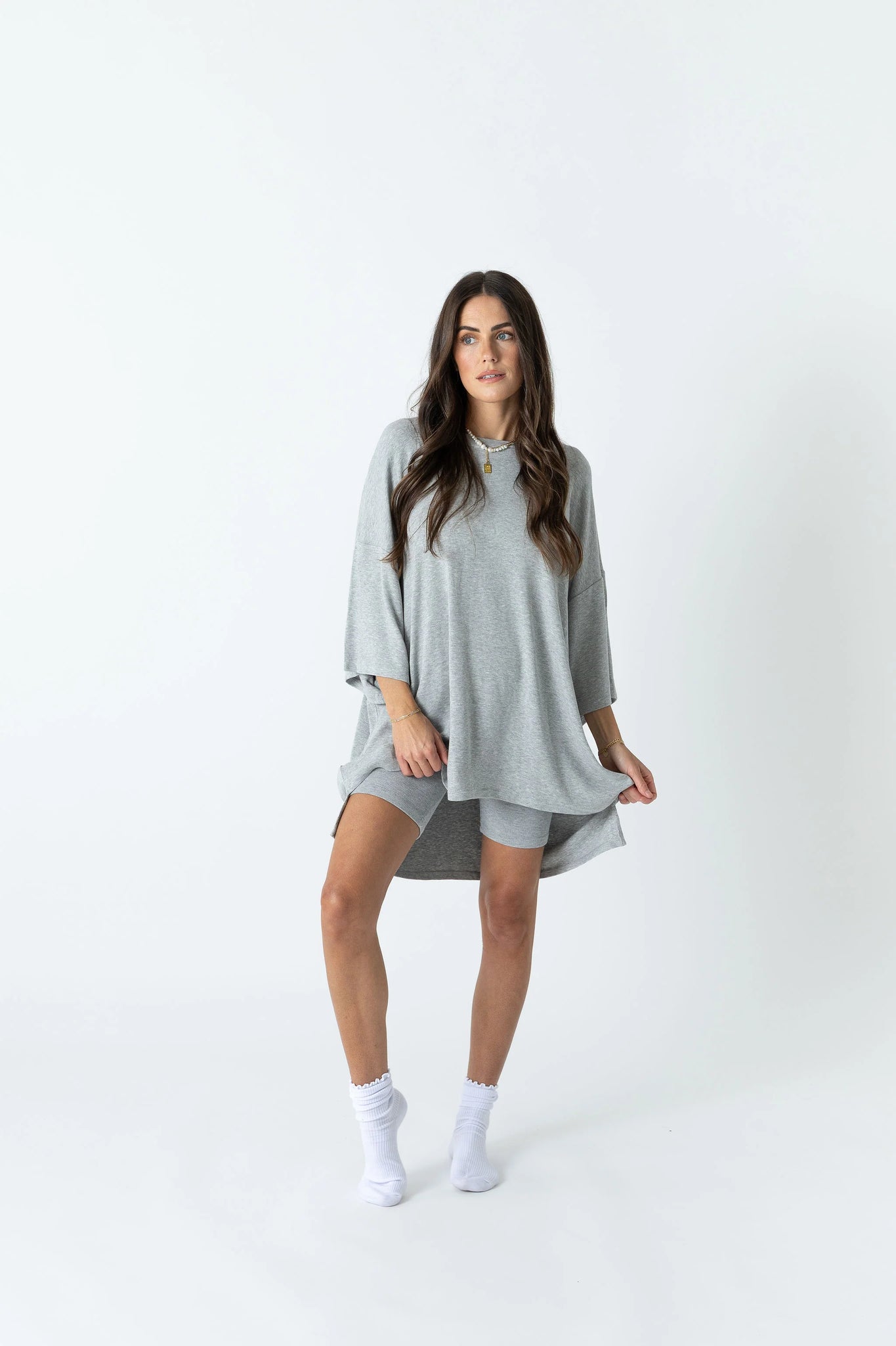 foxy kind all weekend long set - grey