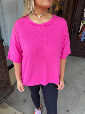back to the basics tee in fuchsia