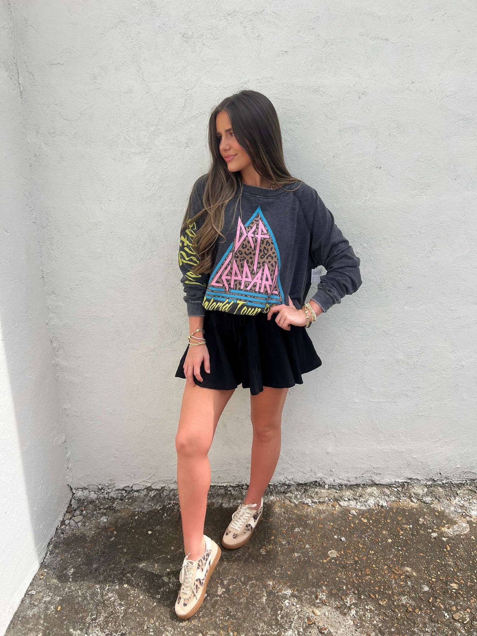 Recycled Karma Def Leppard world tour burnout sweatshirt