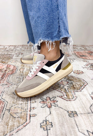 GOLA raven sneaker in wheat/black/feather grey