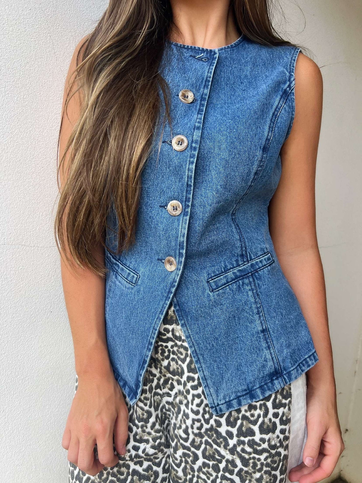vera denim vest