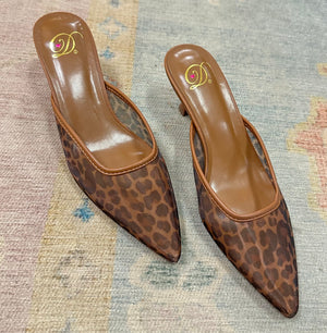 leopard kitten heel