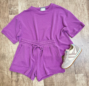 ribbed + ready set in purple