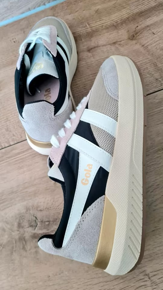 GOLA raven sneaker in wheat/black/feather grey